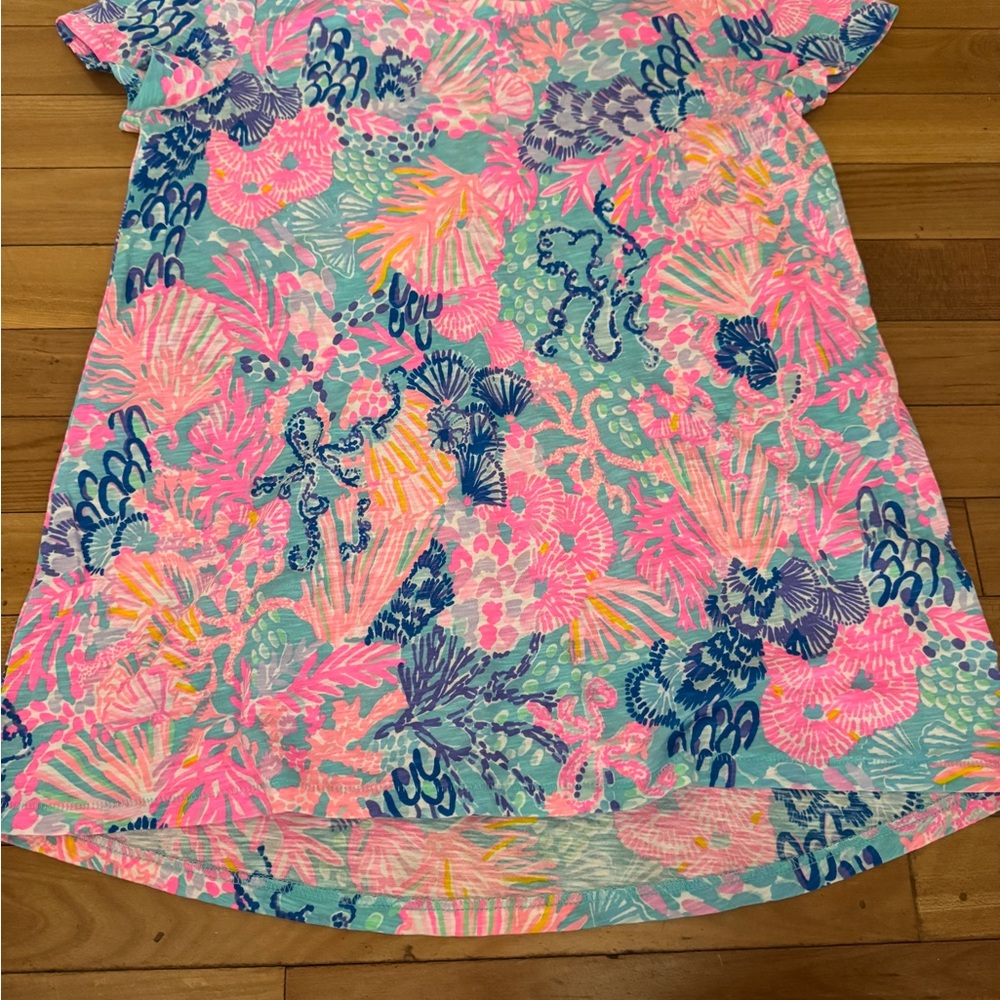 Lilly Pulitzer Colorful Floral Short Sleeve Tee